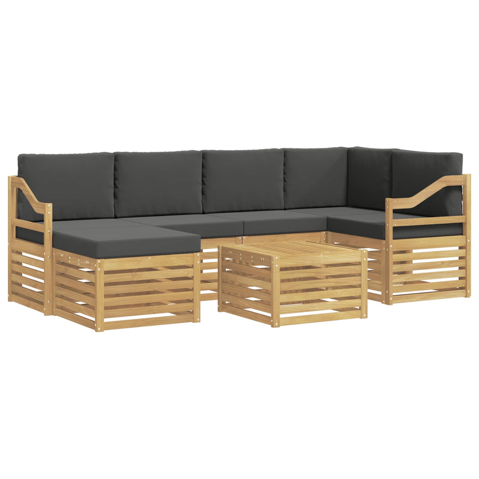 Ensemble de canapés d'extérieur 7 pcs Blanc et anthracite - XIOS