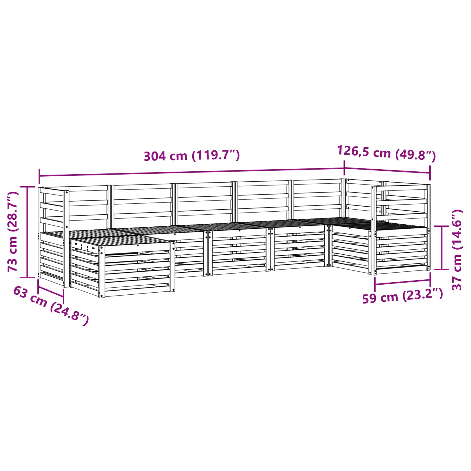 Ensemble de canapés d'extérieur 7 pcs Blanc - XIOS