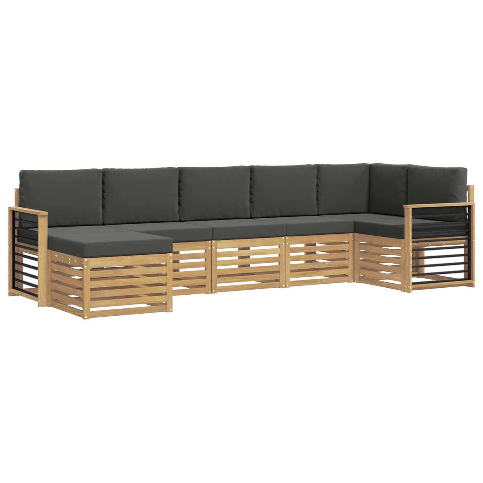 Ensemble de canapés d'extérieur 7 pcs Blanc et anthracite - XIOS