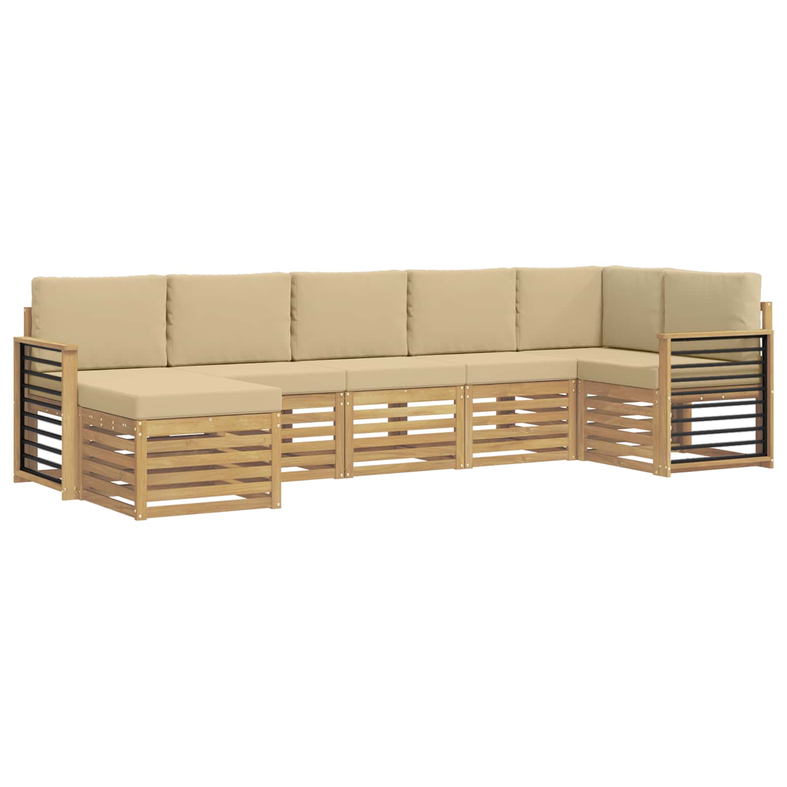 Ensemble de canapés d'extérieur 7 pcs Blanc et Beige - XIOS