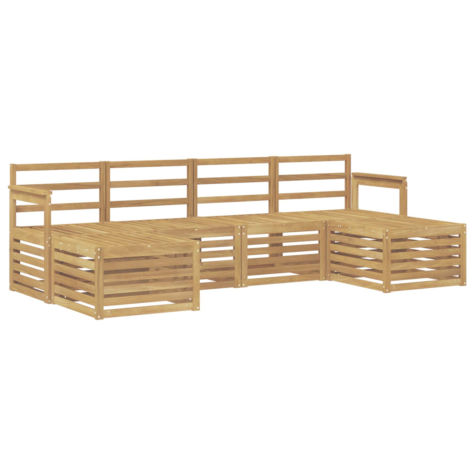Ensemble de canapés d'extérieur 5 pcs Blanc 249 x 122,5 x 73 cm - XIOS