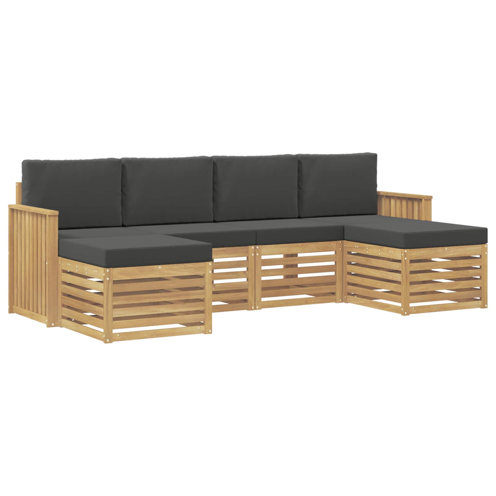 Ensemble de canapés d'extérieur 6 pcs Blanc et anthracite - XIOS