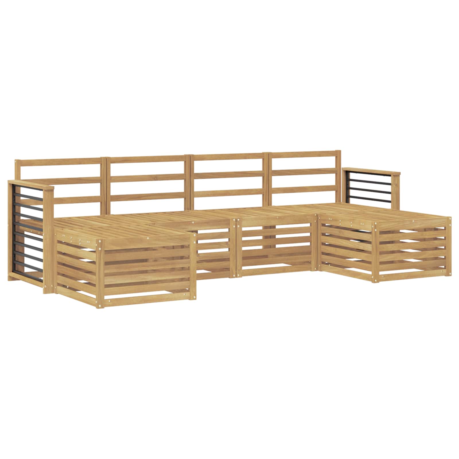 Ensembles de canapés 6 pcs Blanc Bois d'Acacia Massif - XIOS