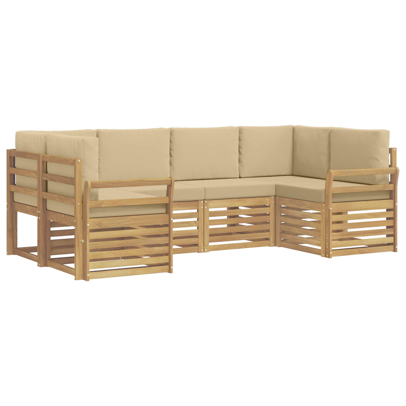 Ensemble de canapés d'extérieur 6 pcs Blanc et Beige - XIOS