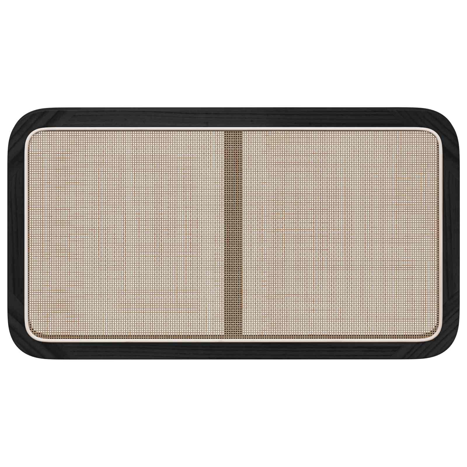 Tête de lit avec tête de lit Noir 100 x 55 x 3 cm Rotin - XIOS