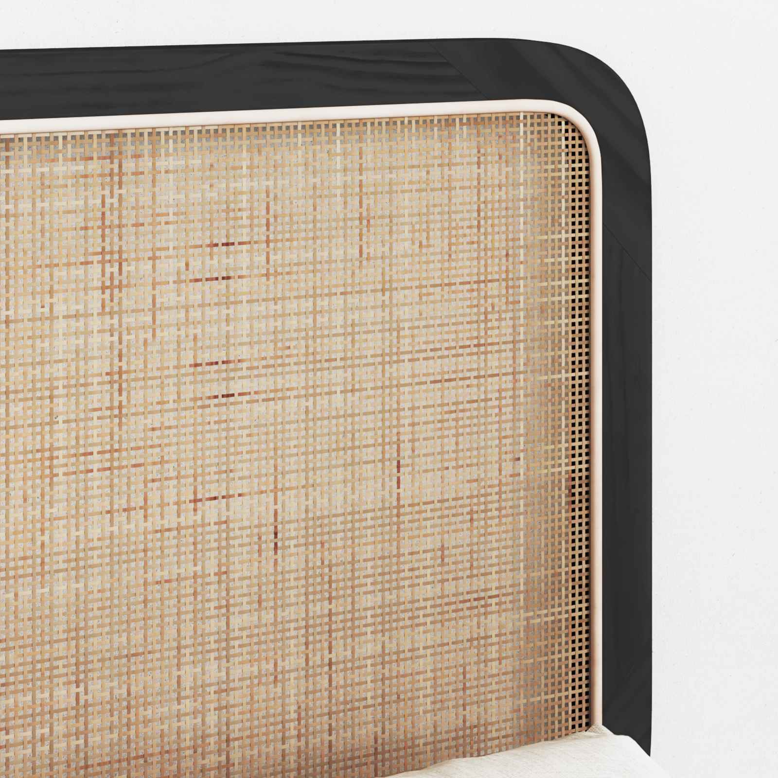 Tête de lit avec tête de lit Noir 120 x 55 x 3 cm Rotin - XIOS