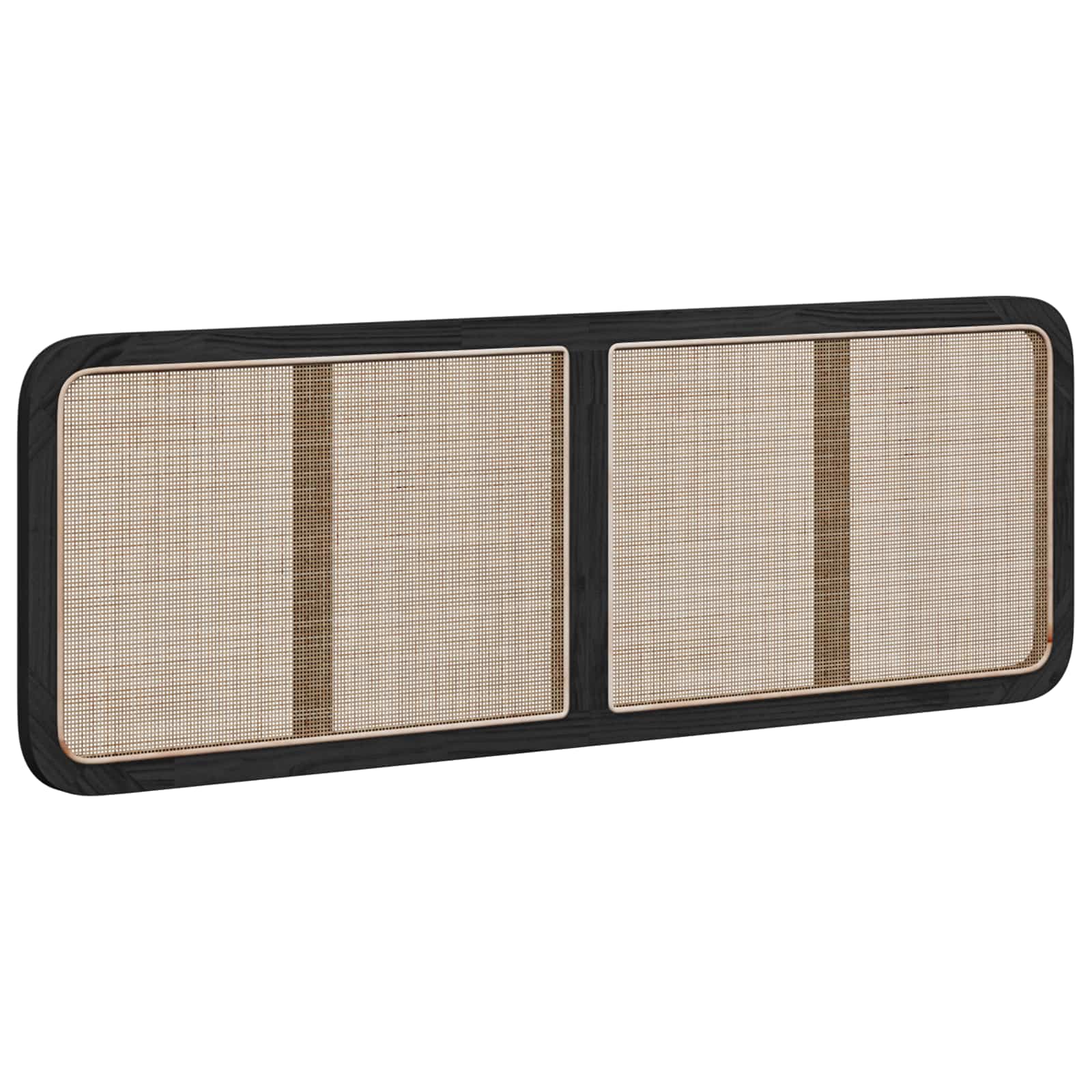 Tête de lit avec tête de lit Noir 160 x 55 x 3 cm Rotin - XIOS