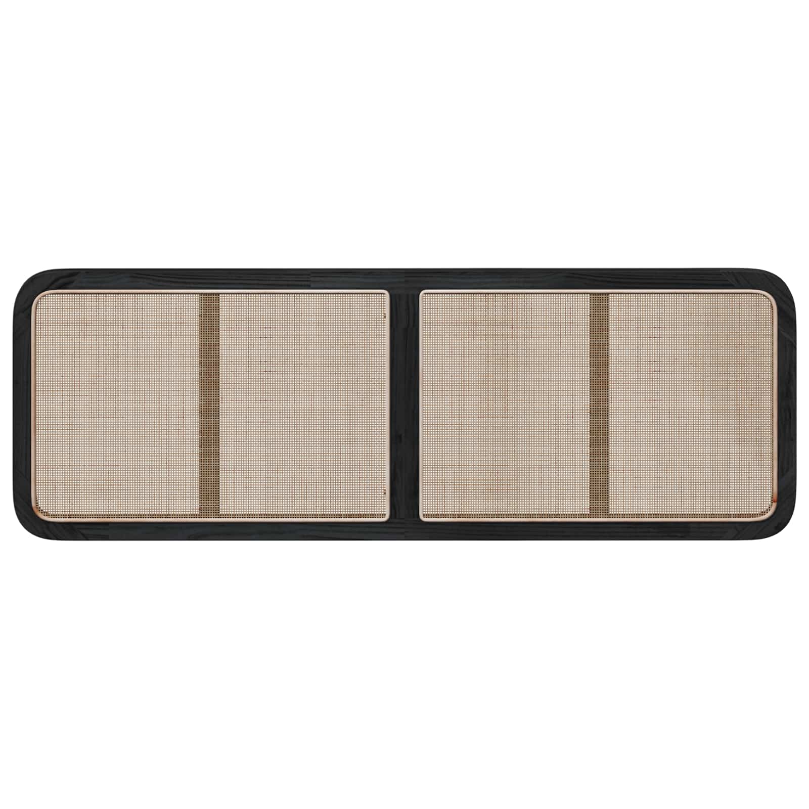 Tête de lit avec tête de lit Noir 160 x 55 x 3 cm Rotin - XIOS