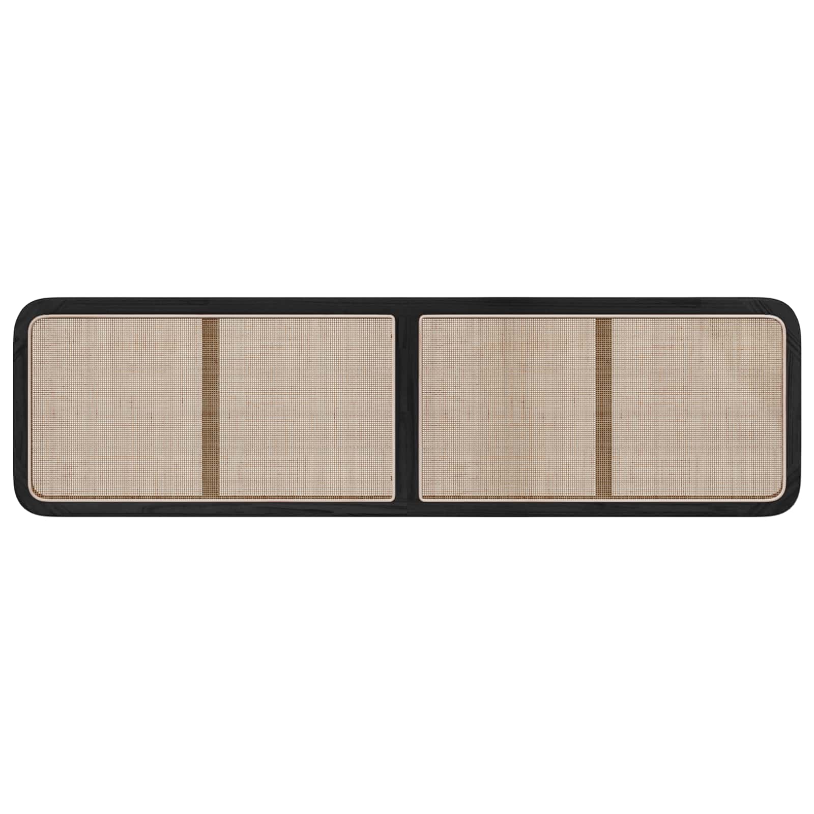 Tête de lit avec tête de lit Noir 200 x 55 x 3 cm Rotin - XIOS