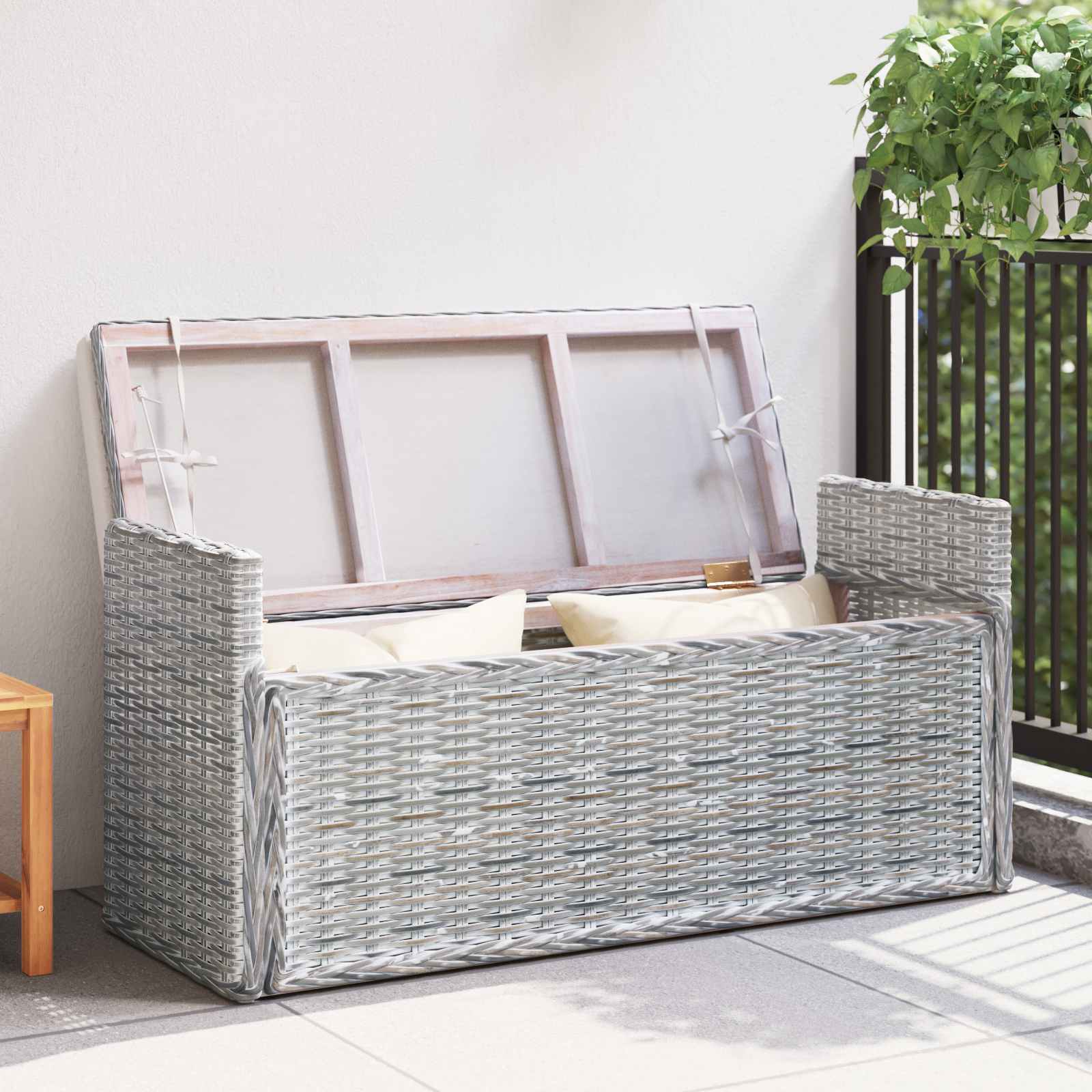 Banc de rangement Blanchiment 110 x 40 x 50 cm Rotin - XIOS
