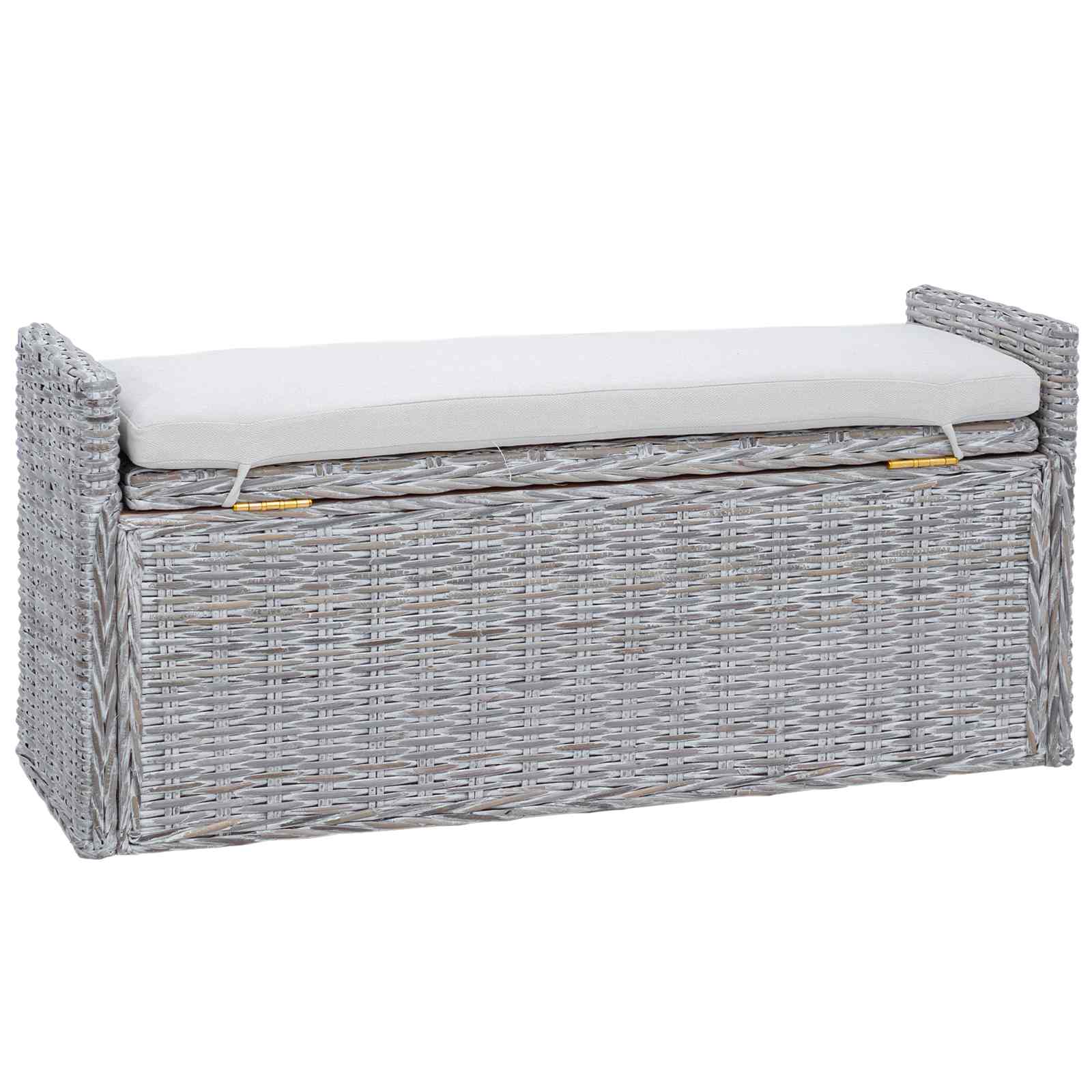 Banc de rangement Blanchiment 110 x 40 x 50 cm Rotin - XIOS