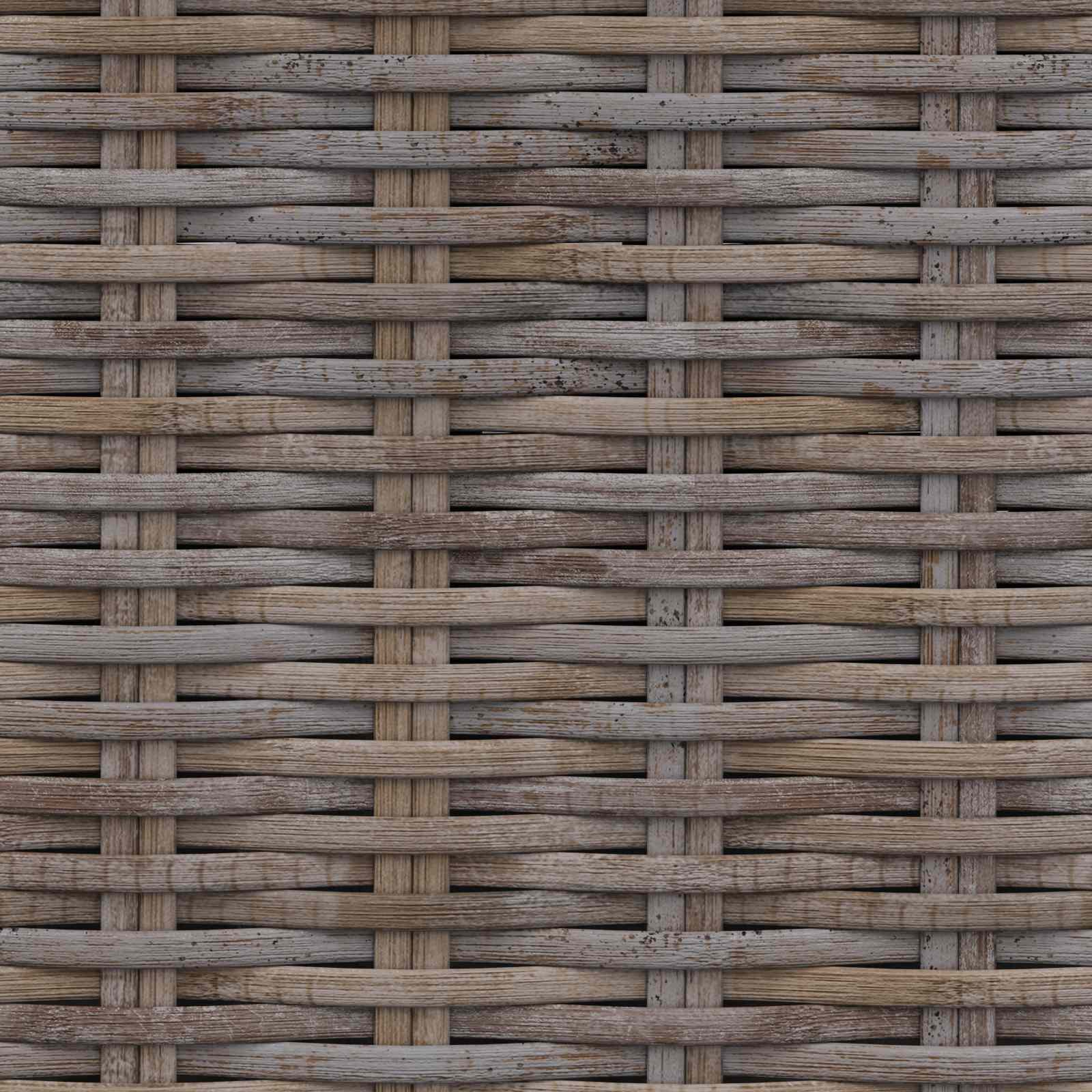 Banc de rangement avec coussin Gris 110 x 40 x 50 cm Rotin - XIOS