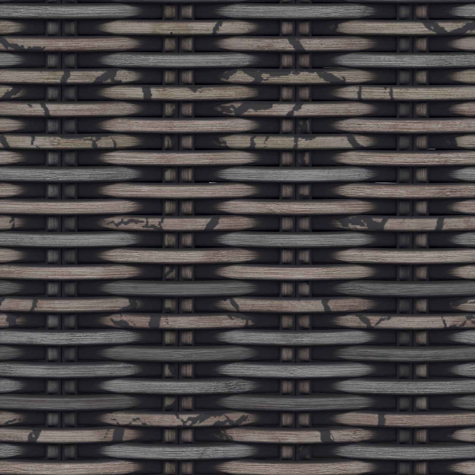 Banc de rangement Noir Blanchi 110 x 40 x 50 cm Rotin - XIOS