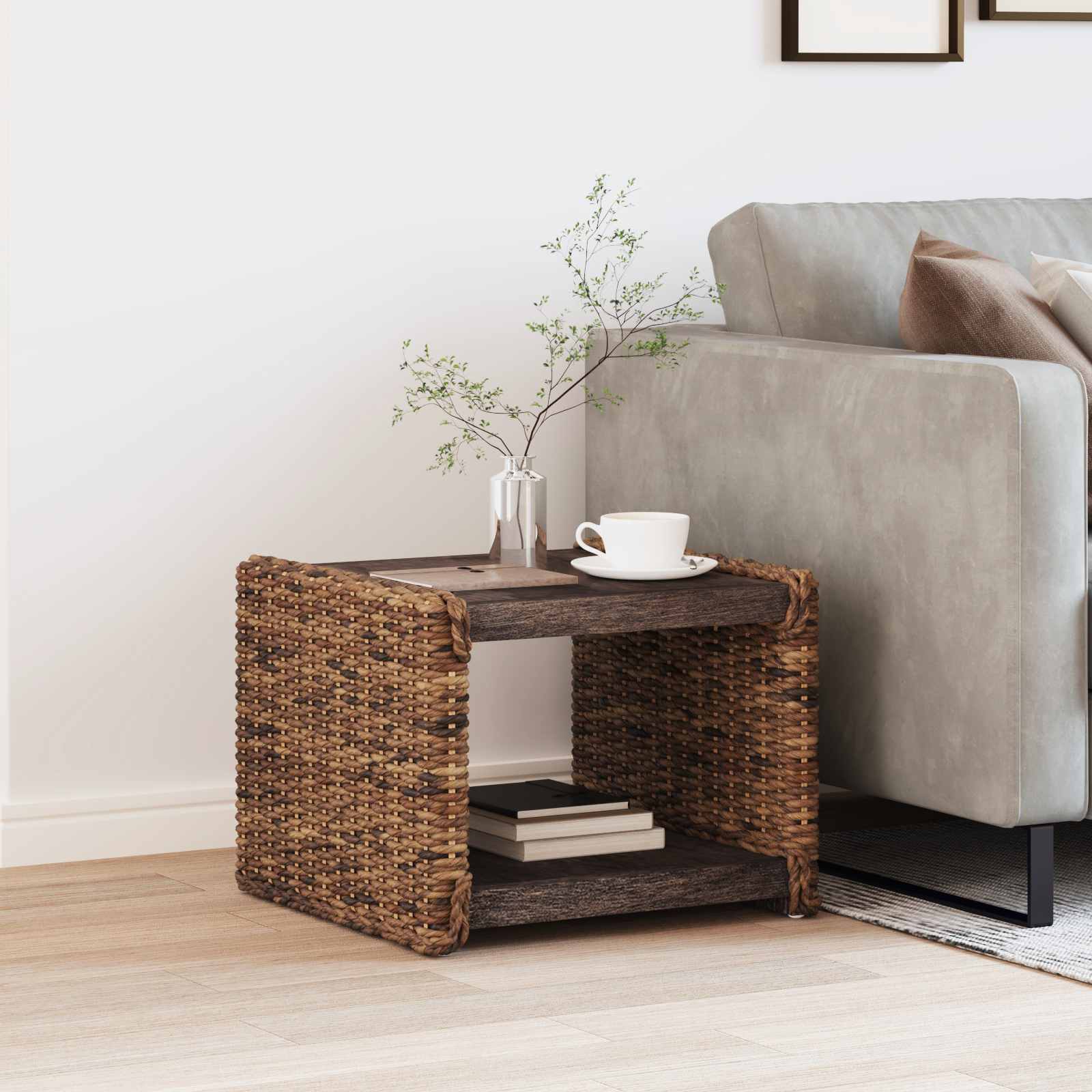 Table d'appoint Naturel 45 x 45 x 45 cm Bois de Mahogany Massif - XIOS