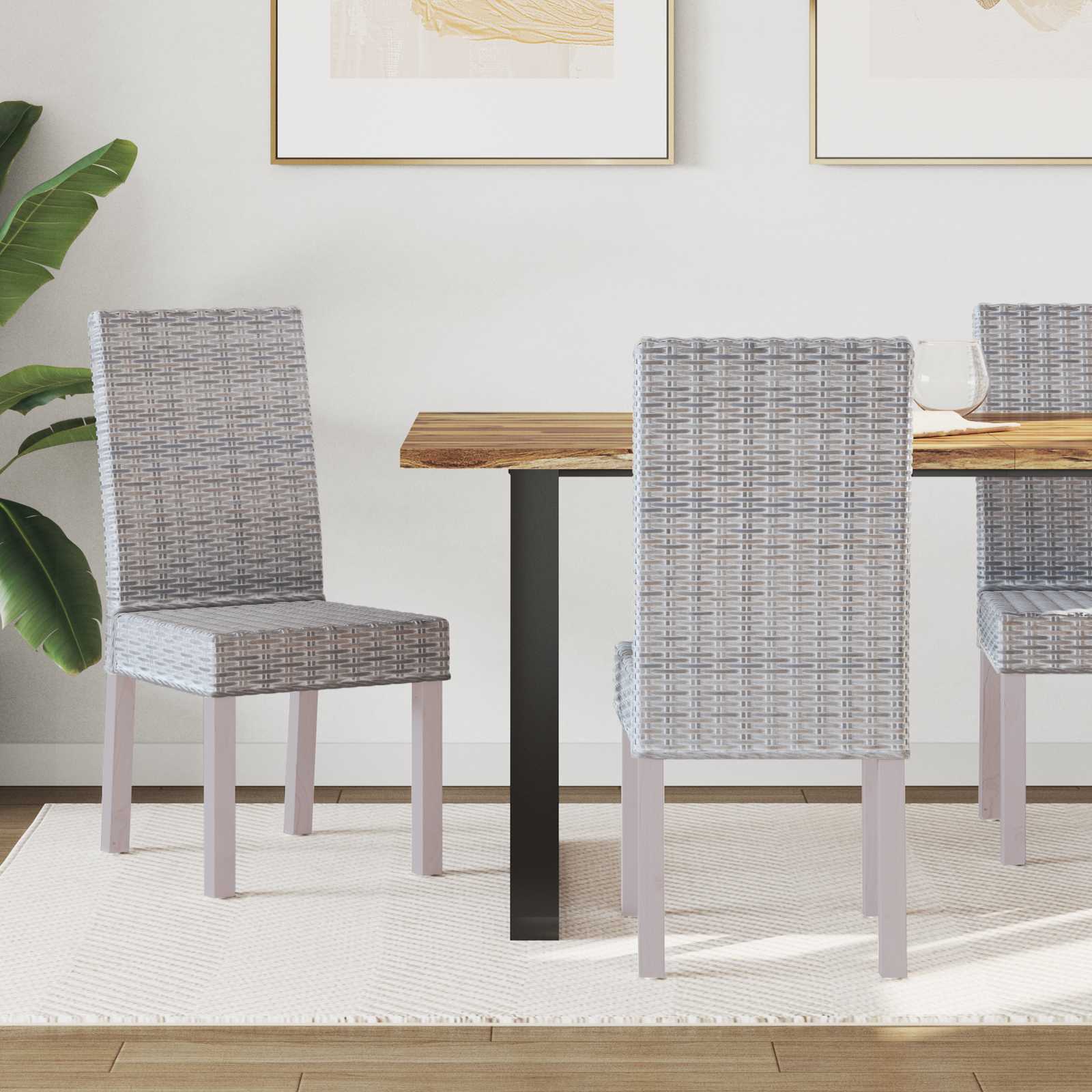 Chaise de salle à manger 2 pc Blanchiment 45 x 54 x 93 cm