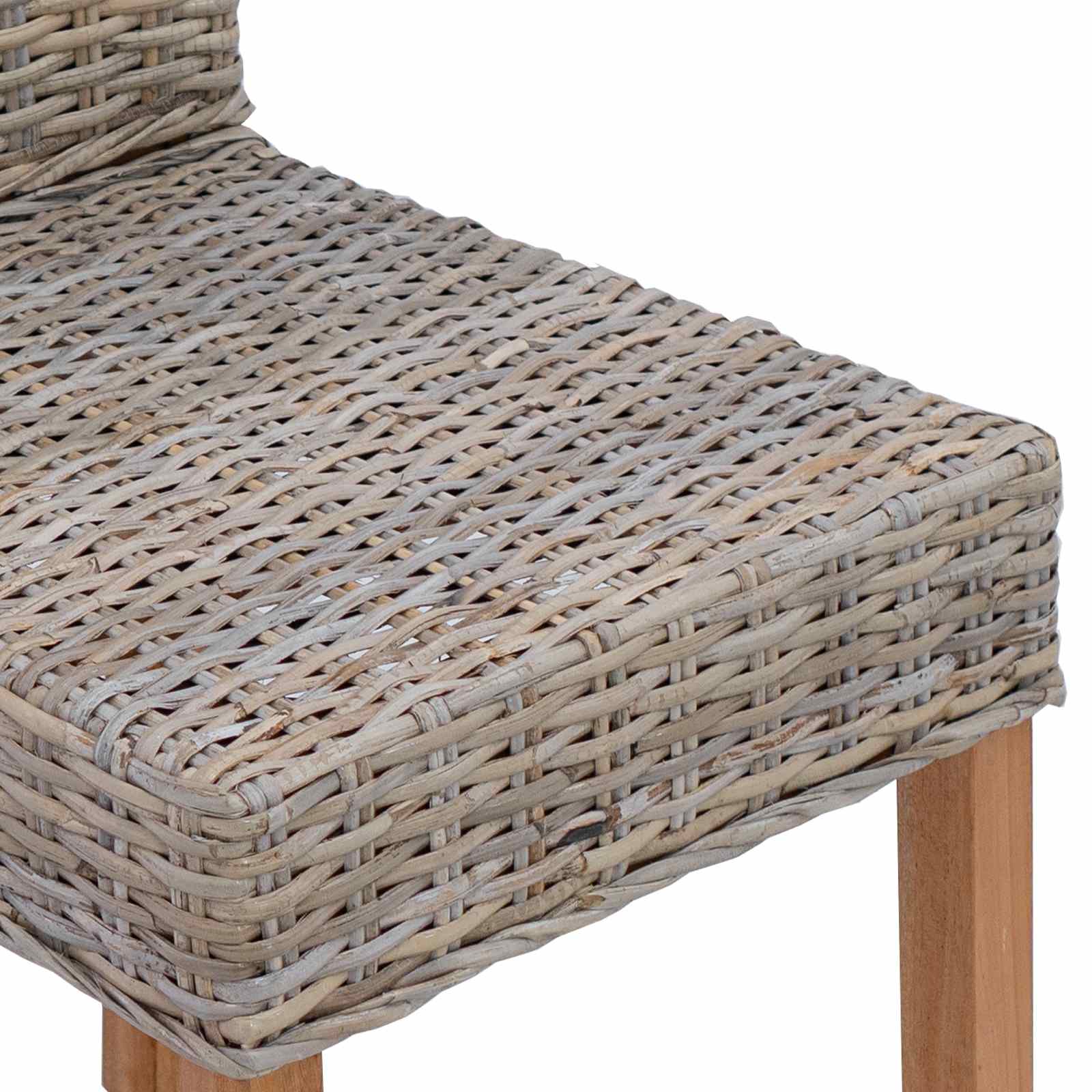 Chaise de salle à manger 2 pc Gris Kubu 45 x 54 x 93 cm