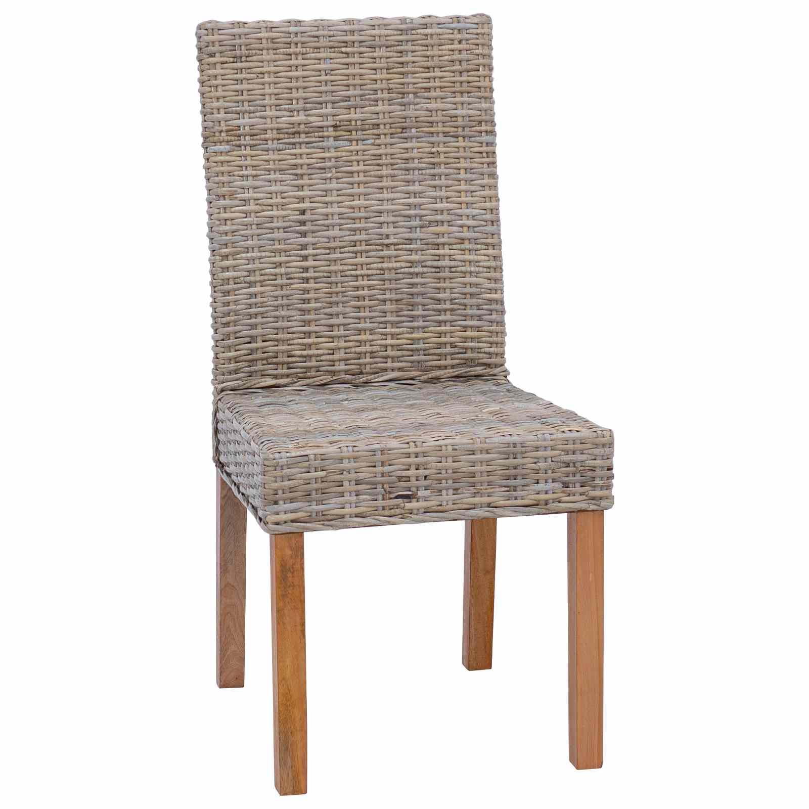 Chaise de salle à manger 2 pc Gris Kubu 45 x 54 x 93 cm