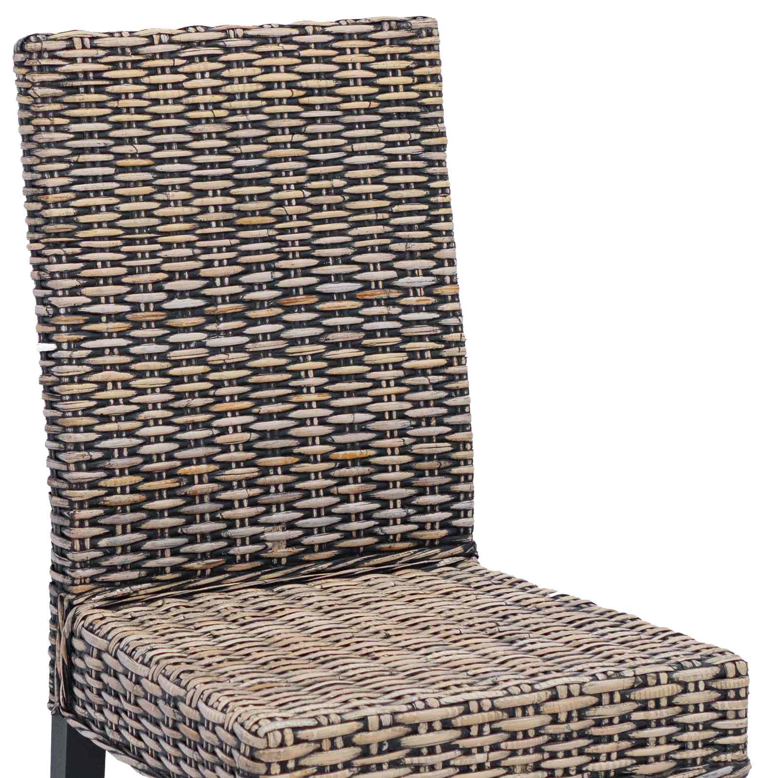 Chaise de salle à manger 2 pc Noir Blanchi 45 x 54 x 93 cm