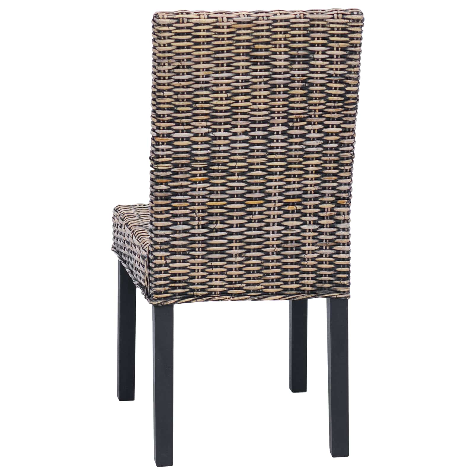 Chaise de salle à manger 2 pc Noir Blanchi 45 x 54 x 93 cm