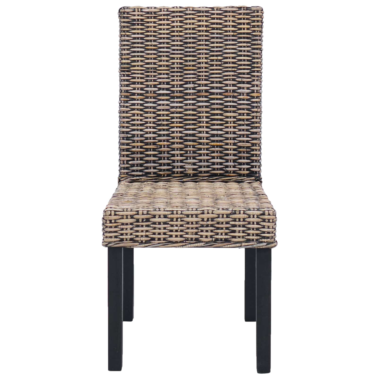 Chaise de salle à manger 2 pc Noir Blanchi 45 x 54 x 93 cm