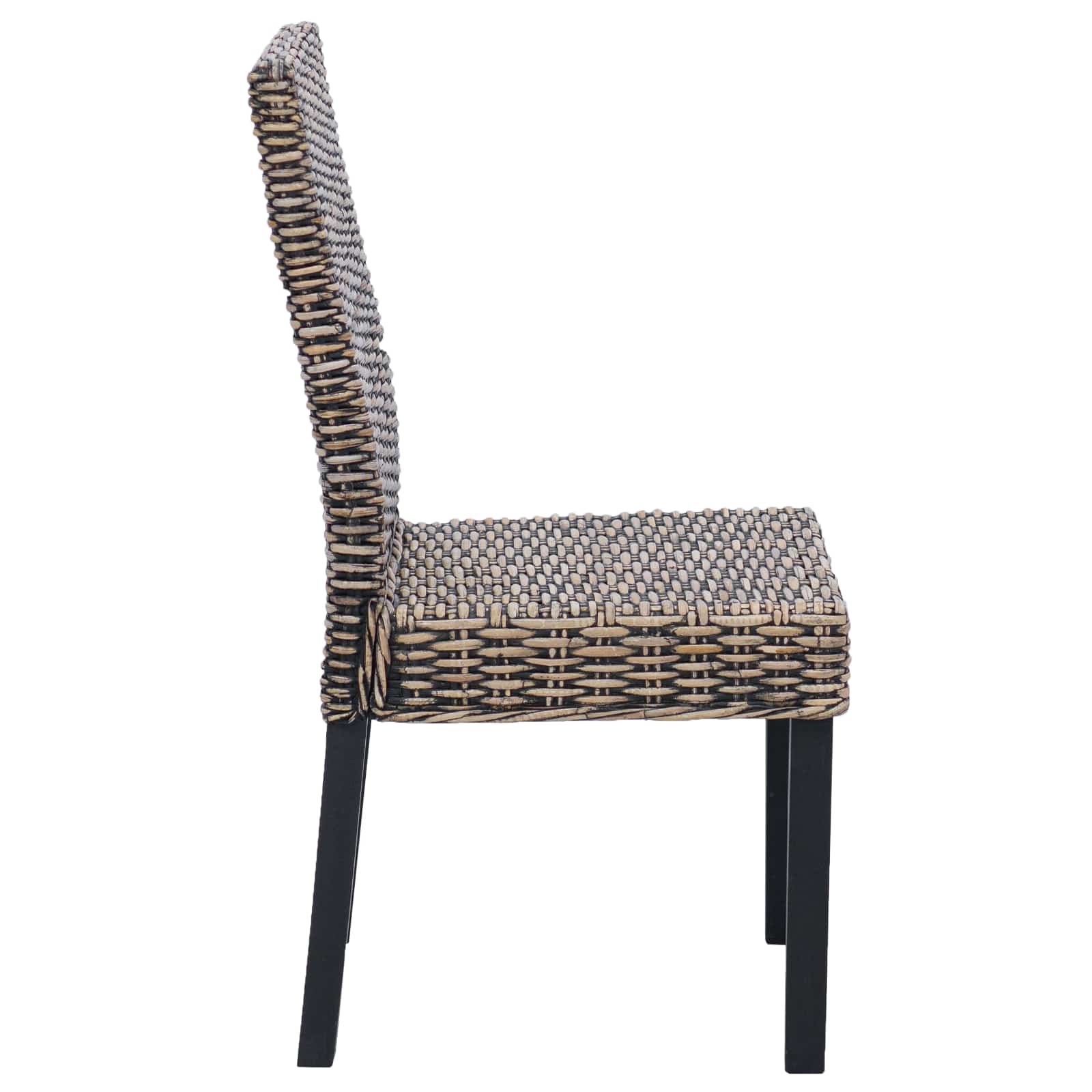 Chaise de salle à manger 2 pc Noir Blanchi 45 x 54 x 93 cm