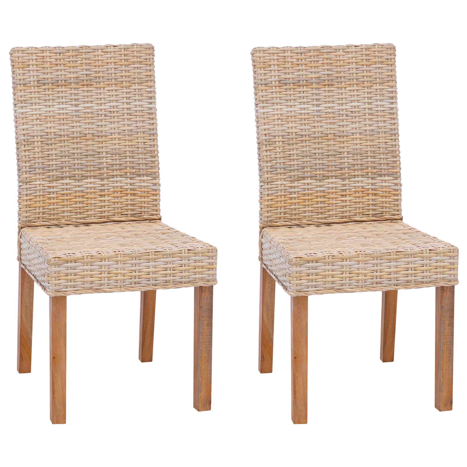 Chaise de salle à manger 2 pcs Naturel 45 x 54 x 93 cm - XIOS