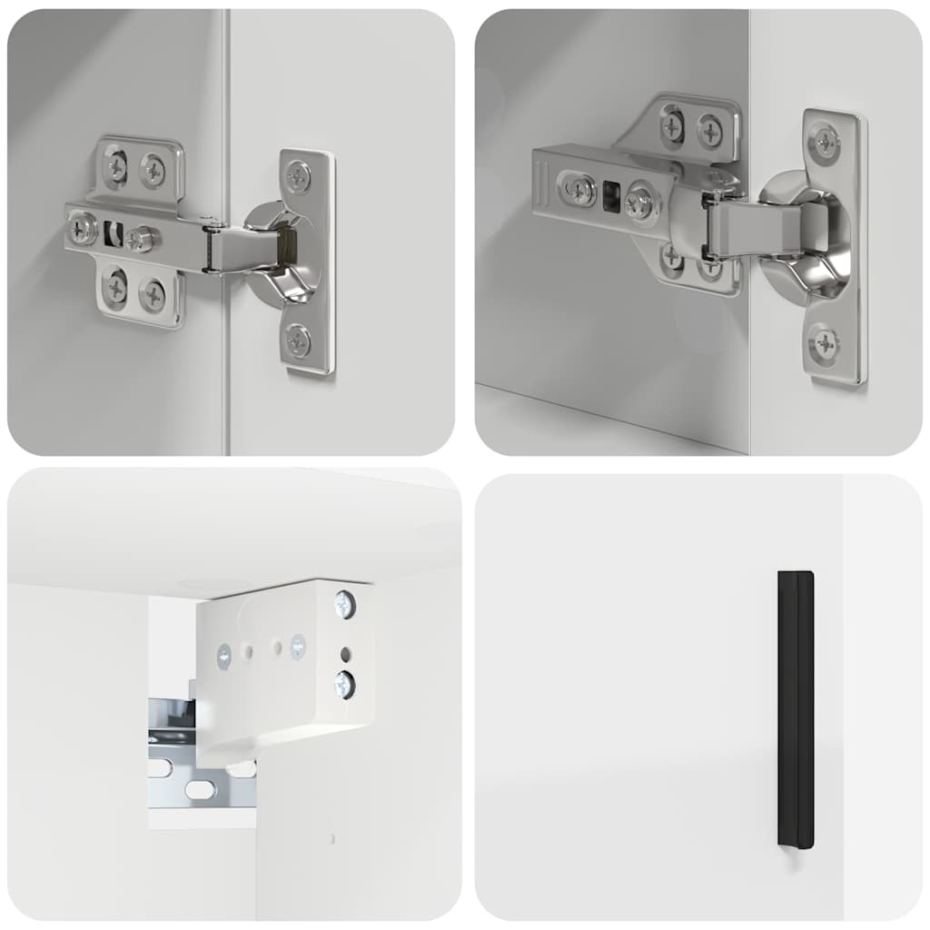 Ensemble de mobilier de salle de bain 2 pièces Blanc