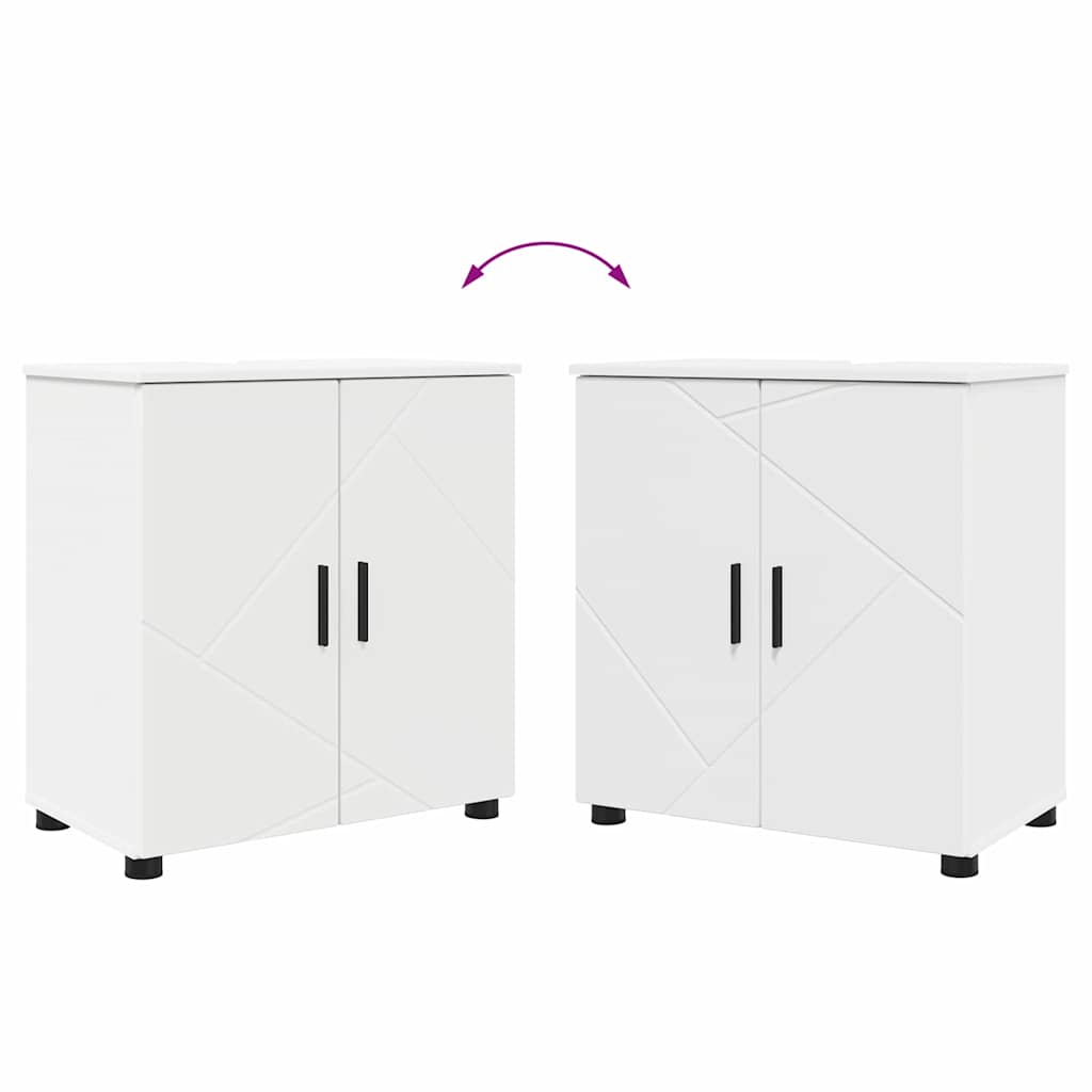 Ensemble de mobilier de salle de bain 2 pièces Blanc