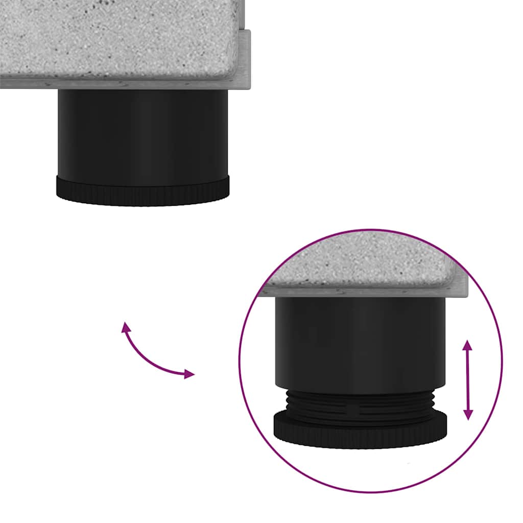 Ensemble de mobilier de salle de bain 2 pc Gris béton - XIOS
