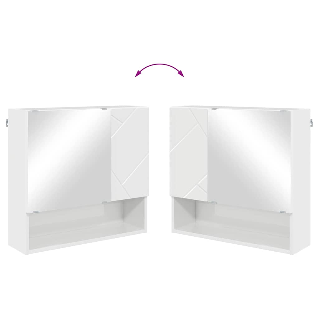 Ensemble de mobilier de salle de bain 2 pièces Blanc brillant