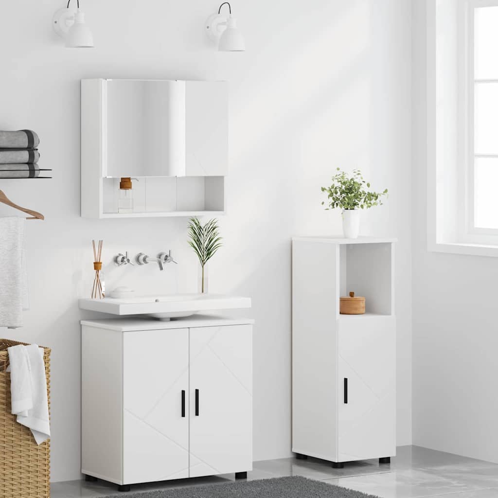 Ensemble de mobilier de salle de bain 3 pc Blanc - XIOS