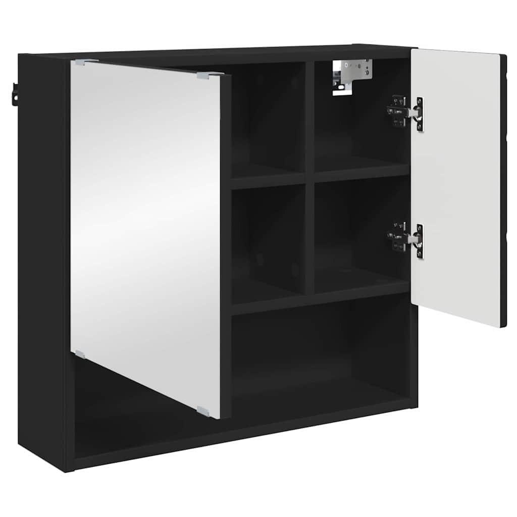 Ensemble de mobilier de salle de bain 3 pc Noir 61 x 35 x 64 cm
