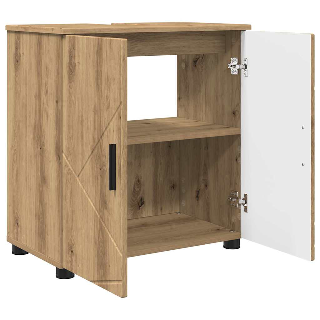 Ensemble de mobilier de salle de bain 3 pc Chêne artisanal - XIOS