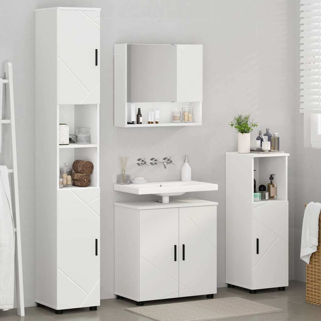 Ensemble de mobilier de salle de bain 4 pc Blanc - XIOS