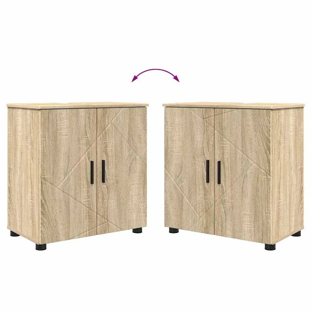 Ensemble de mobilier de salle de bain 4 pc Chêne Sonoma - XIOS