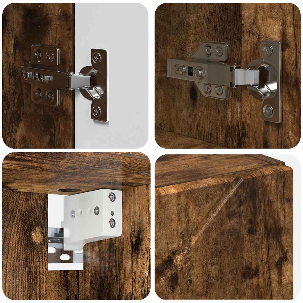 Ensemble de mobilier de salle de bain 4 pc Chêne fumé