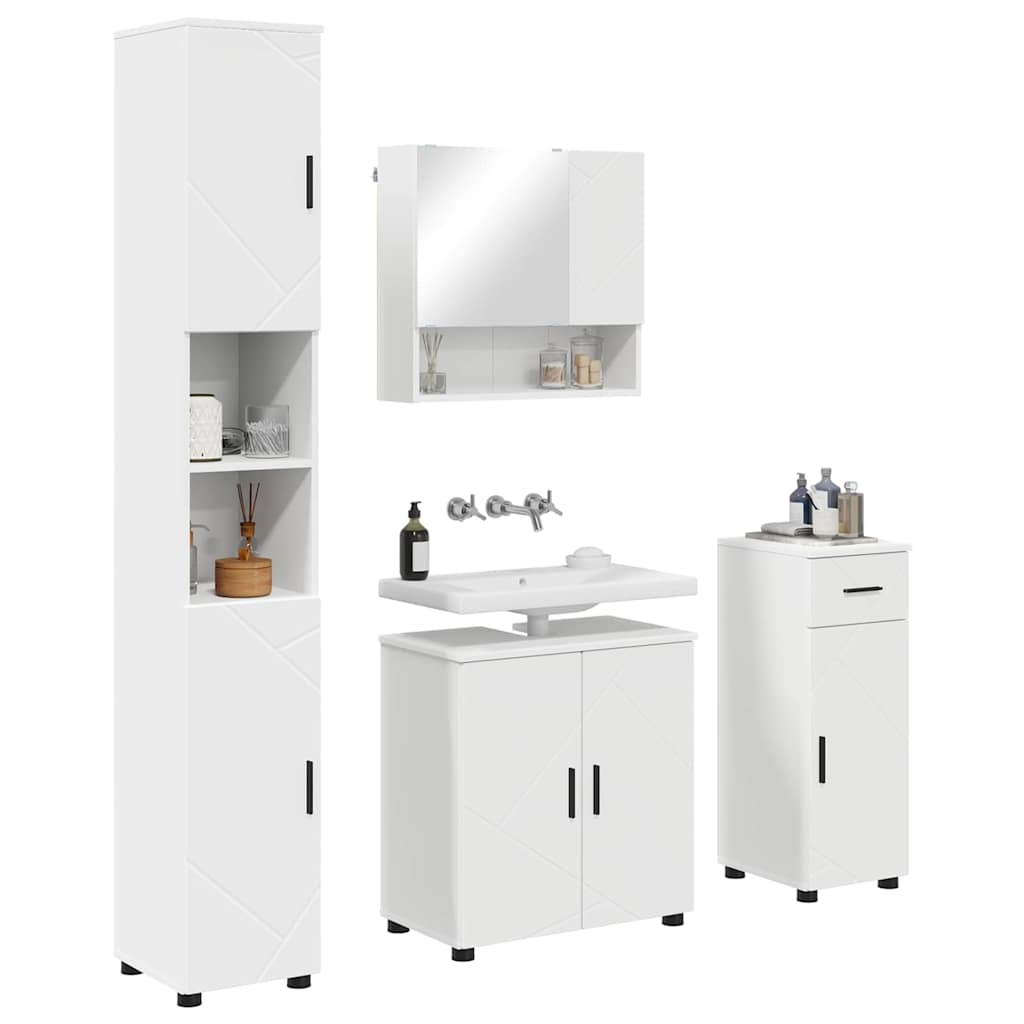 Ensemble de mobilier de salle de bain 4 pc Blanc - XIOS
