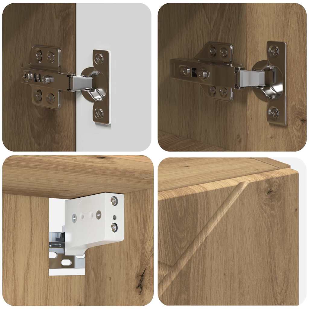 Ensemble de mobilier de salle de bain 4 pc Chêne artisanal - XIOS