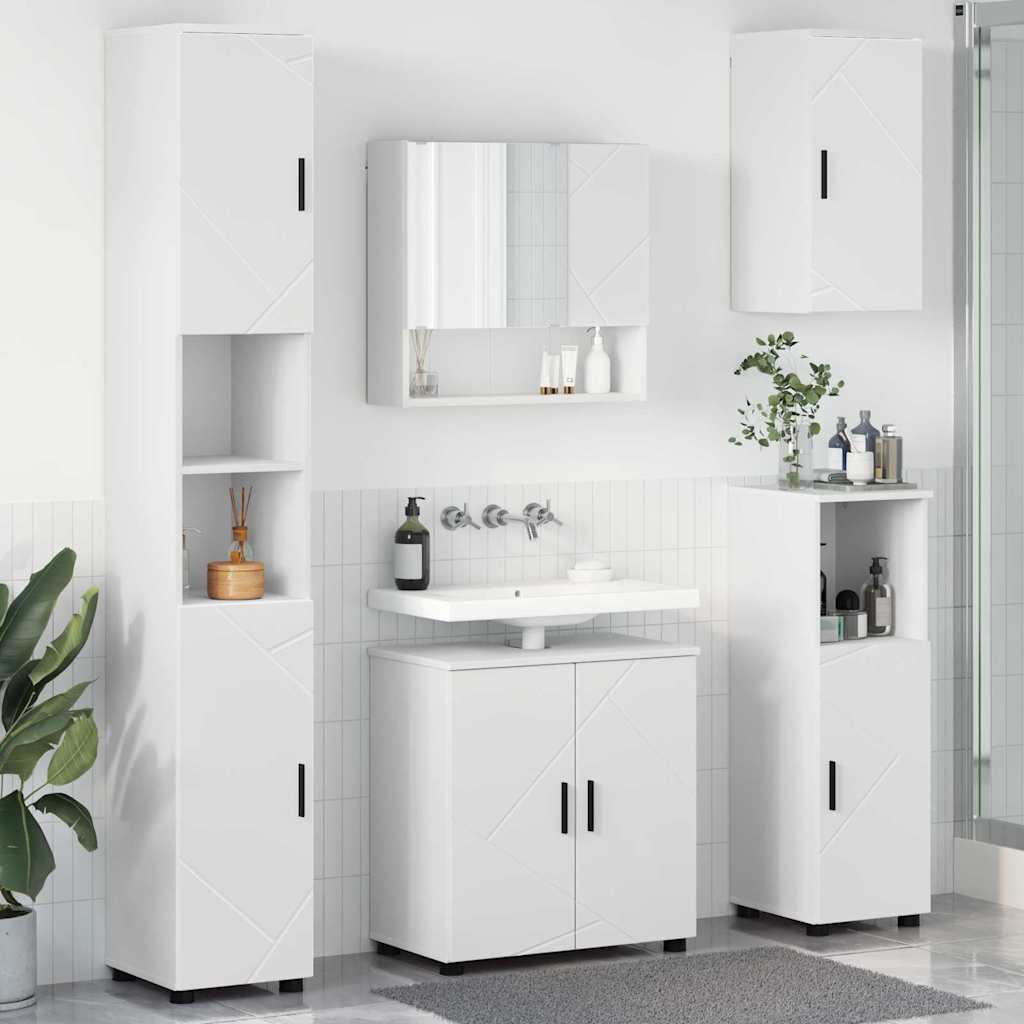 Ensemble de mobilier de salle de bain 5 pc Blanc - XIOS