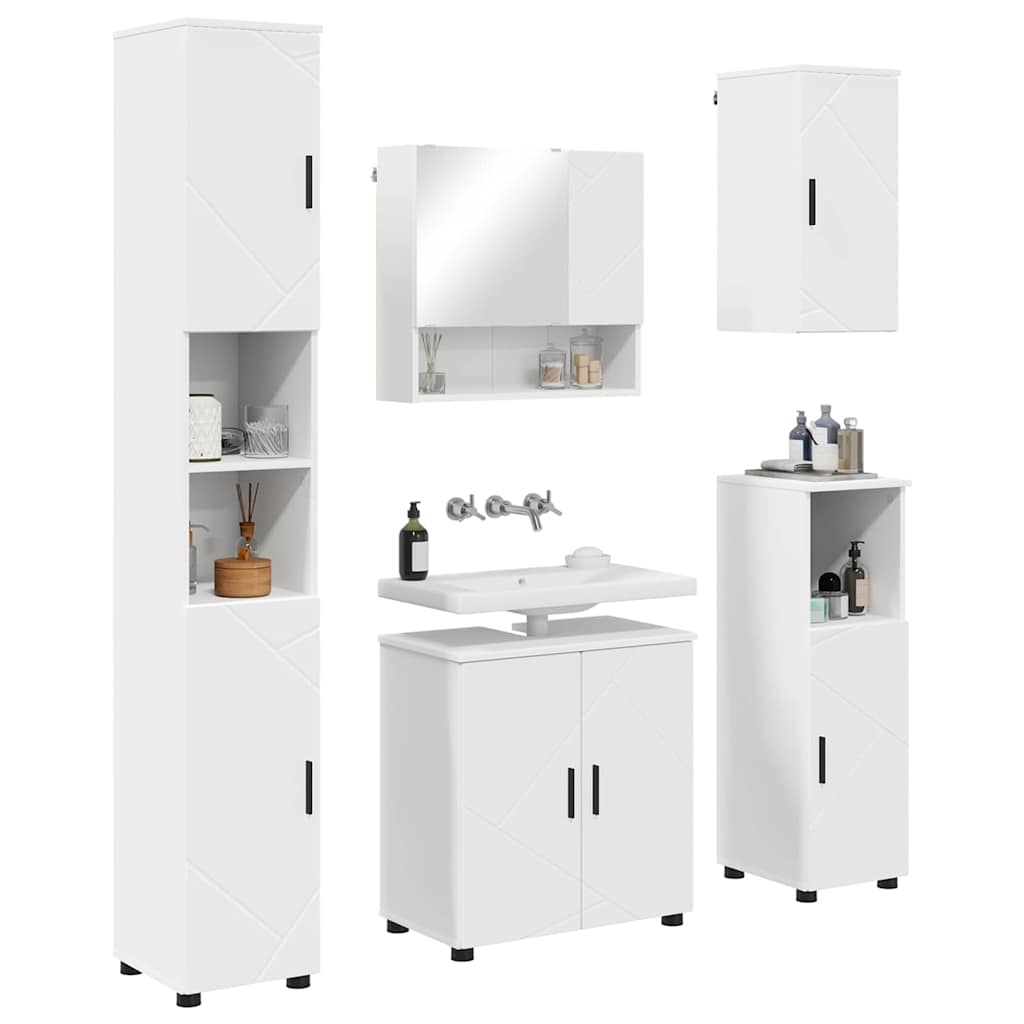 Ensemble de mobilier de salle de bain 5 pc Blanc - XIOS