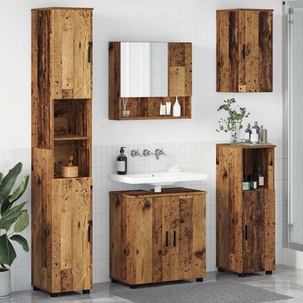 Ensemble de mobilier de salle de bain 5 pc Bois Ancien - XIOS