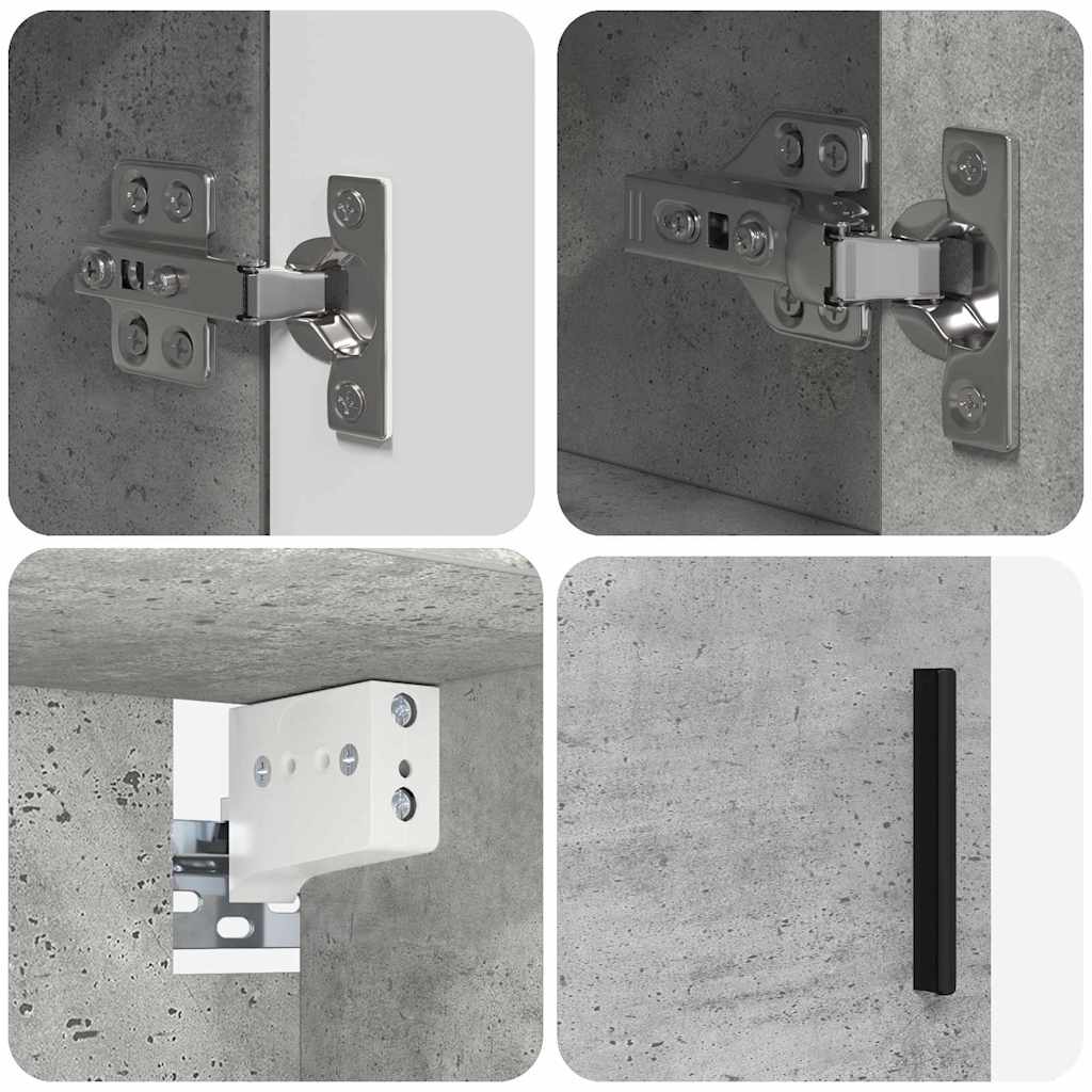 Ensemble de mobilier de salle de bain 5 pc Gris béton - XIOS