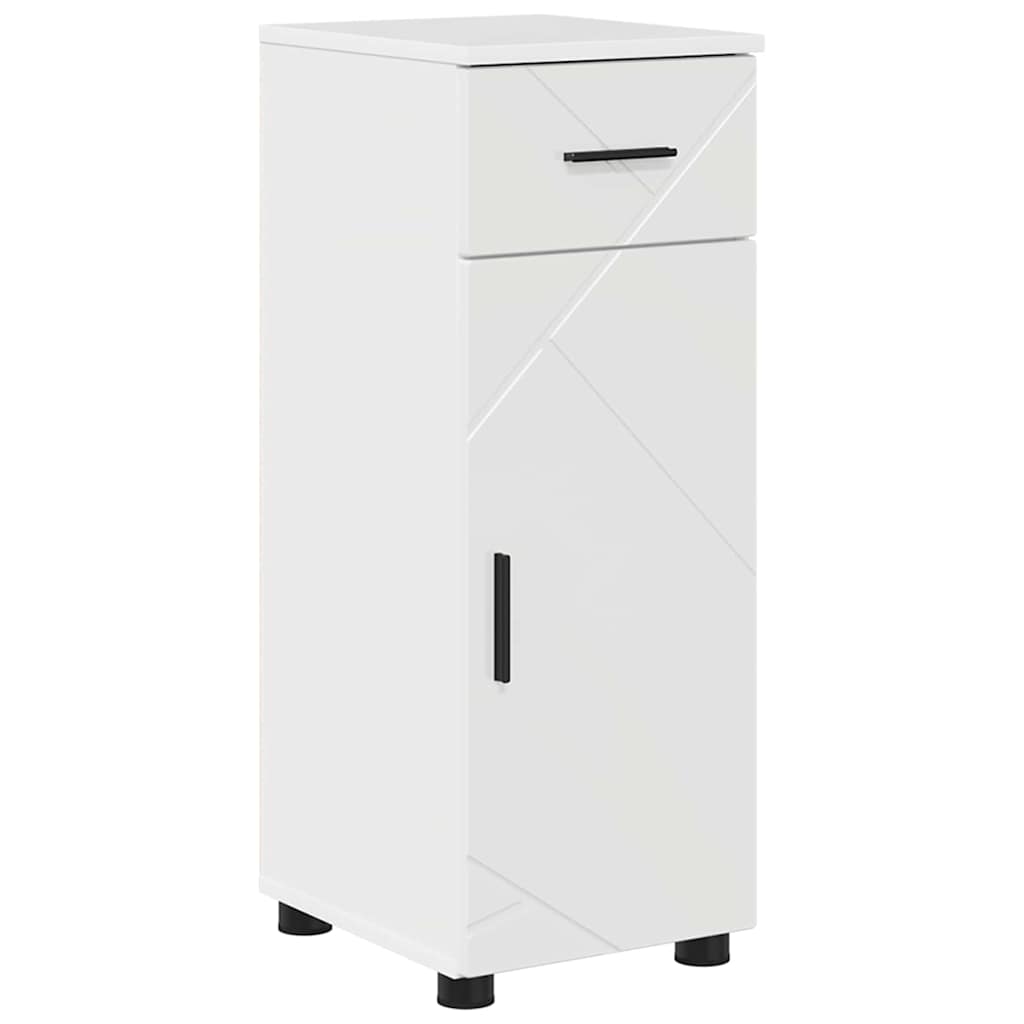 Ensemble de mobilier de salle de bain 5 pc Blanc brillant