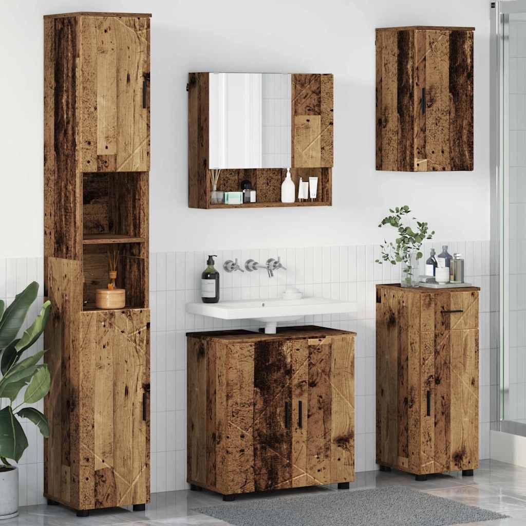 Ensemble de mobilier de salle de bain 5 pc Bois Ancien - XIOS