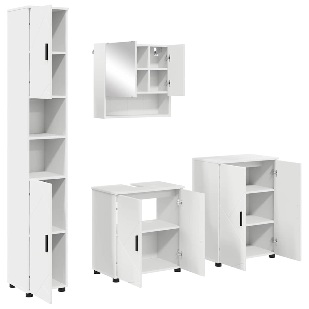 Ensemble de mobilier de salle de bain 4 pc Blanc - XIOS