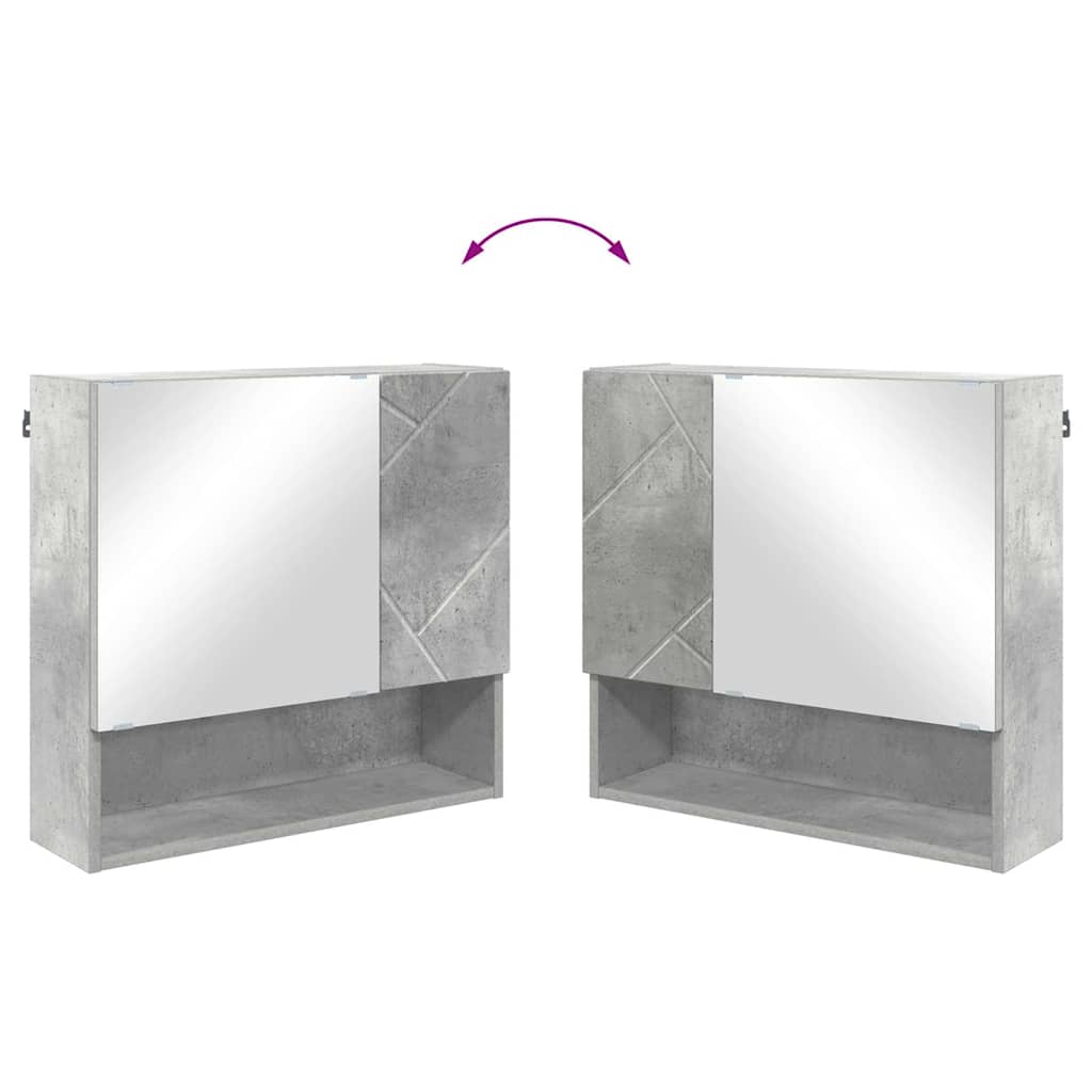 Ensemble de mobilier de salle de bain 4 pc Gris béton - XIOS