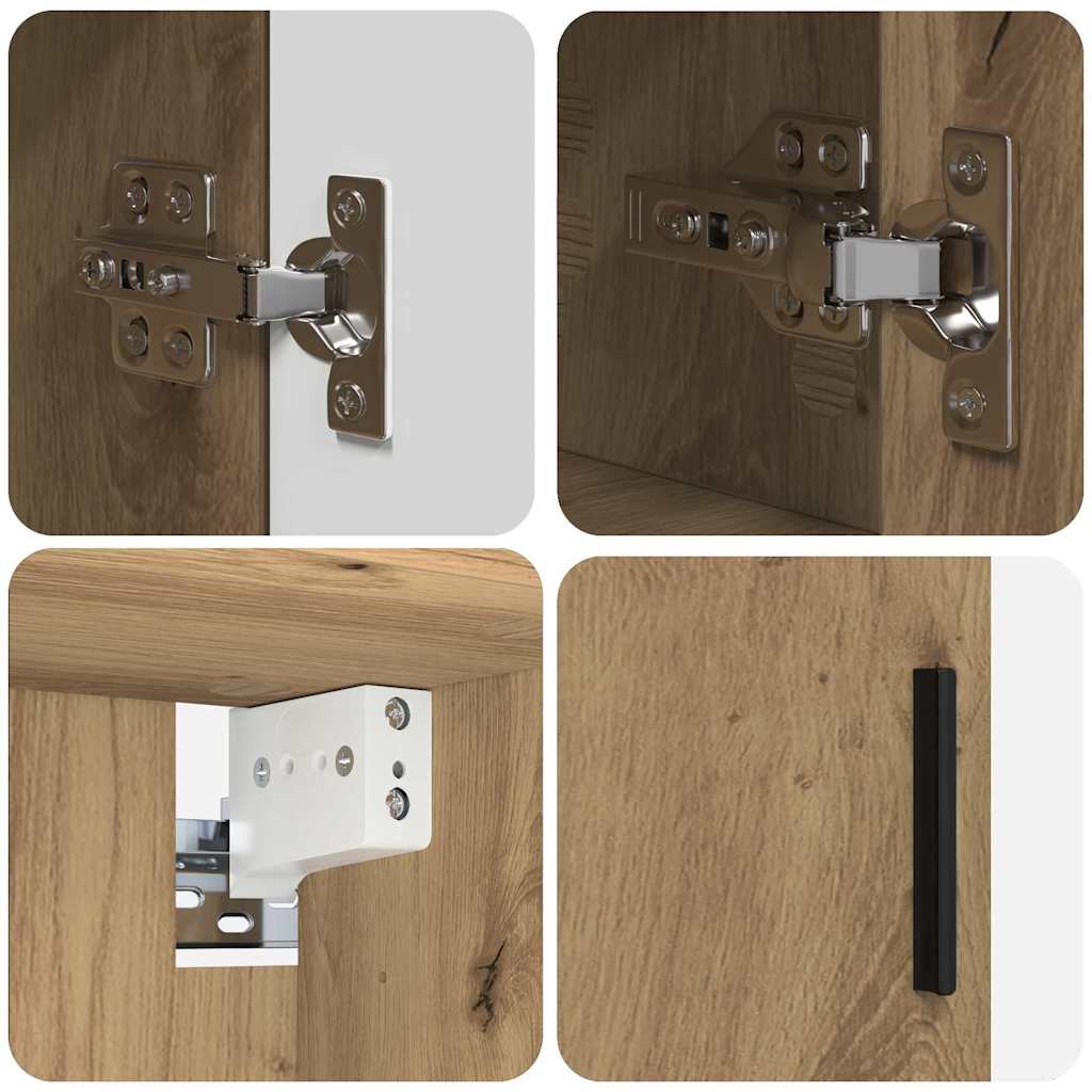 Ensemble de mobilier de salle de bain 4 pc Chêne artisanal