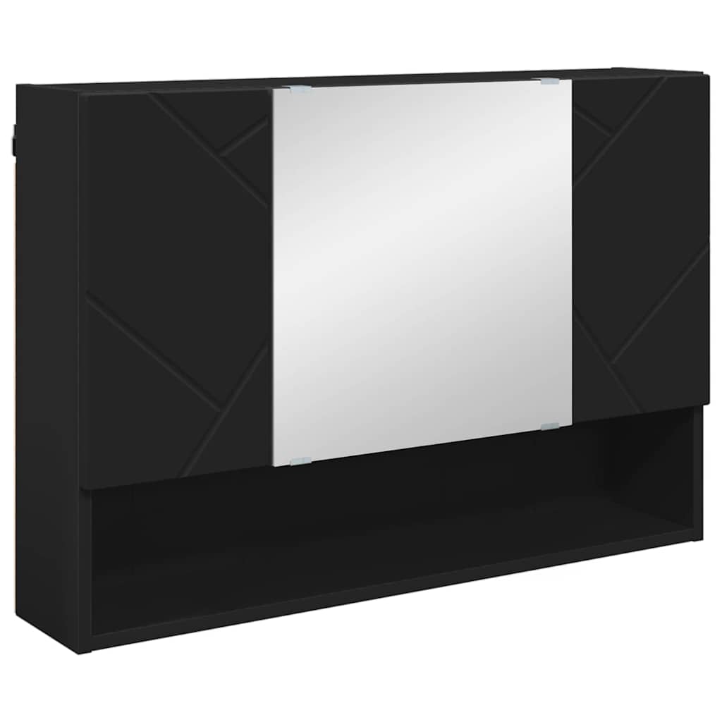 Ensemble de mobilier de salle de bain 2 pc Noir