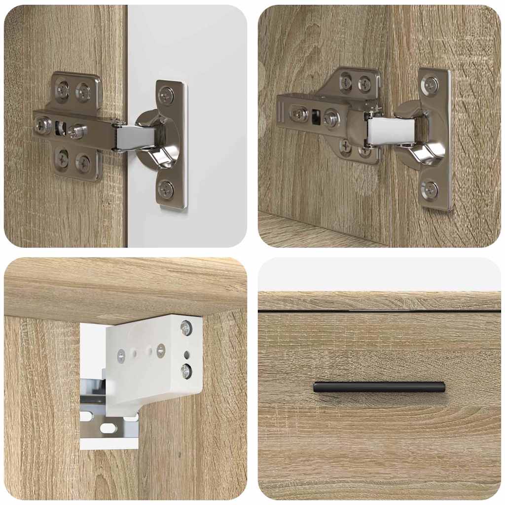 Ensemble de mobilier de salle de bain 2 pc Chêne Sonoma