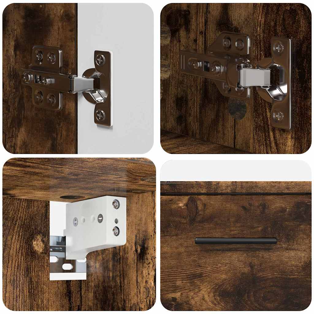 Ensemble de mobilier de salle de bain 2 pc Chêne fumé